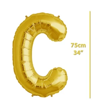 Folyo Harf C Gold Balon 34 İnç