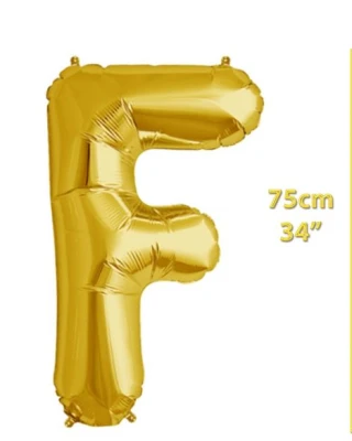 Folyo Harf F Gold Balon 34 İnç