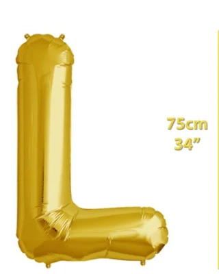Folyo Harf L Gold Balon 34 İnç