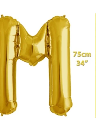 Folyo Harf M Gold Balon 34 İnç