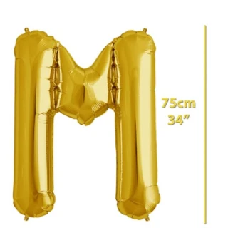 Folyo Harf M Gold Balon 34 İnç