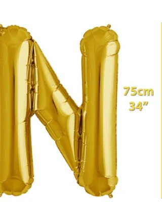 Folyo Harf N Gold Balon 34 İnç
