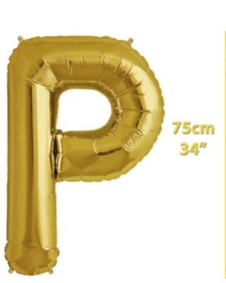 Folyo Harf P Gold Balon 34 İnç