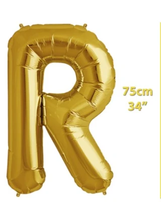 Folyo Harf R Gold Balon 34 İnç