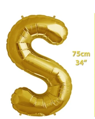 Folyo Harf S Gold Balon 34 İnç