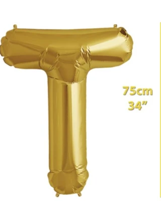 Folyo Harf T Gold Balon 34 İnç
