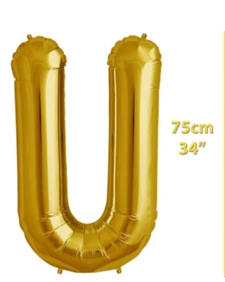 Folyo Harf U Gold Balon 34 İnç