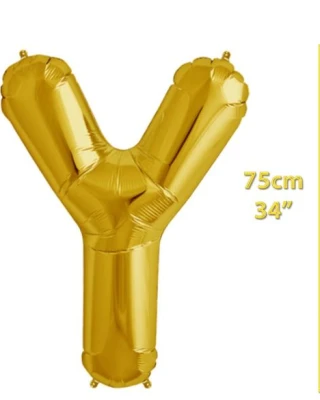 Folyo Harf Y Gold Balon 34 İnç