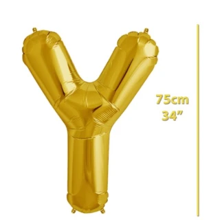 Folyo Harf Y Gold Balon 34 İnç