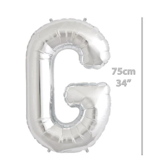 Folyo Harf G Gümüş Balon 34 İnç