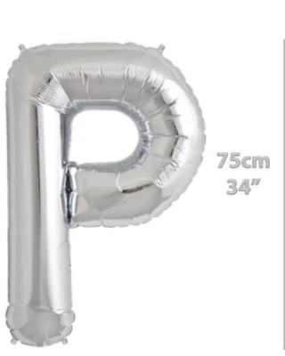 Folyo Harf P Gümüş Balon 34 İnç