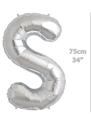 Folyo Harf S Gümüş Balon 34 İnç