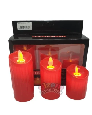 Pilli Mum 3 Lü Set Kırmızı