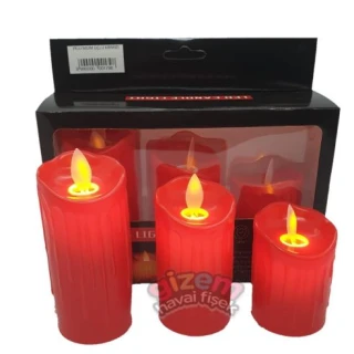 Pilli Mum 3 Lü Set Kırmızı