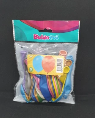 10 İnç Metalik Balon 30 Lu