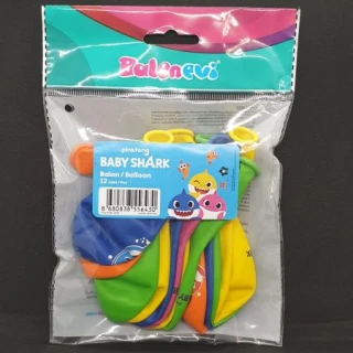 Baby Shark Baskılı Balon 12 Li