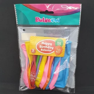 Happy bırthday Baskılı Balon 16 Lı