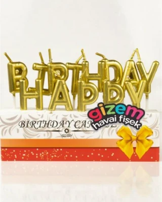 Happy Birthday Mum Altın Renk