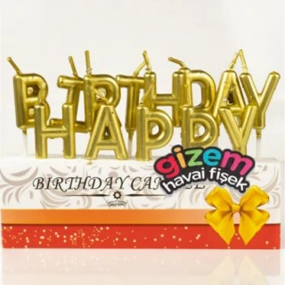 Happy Birthday Mum Altın Renk