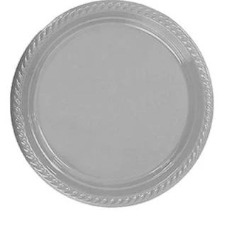 Gümüş Pastel Renk Tabak 22 cm ( 10 Ad )