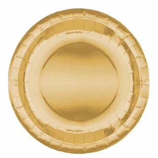 Metalize Altın Tabak 23 cm ( 8 Ad )