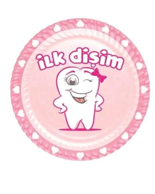 İlk Dişim Kız Tabak 23 cm ( 10 Ad )