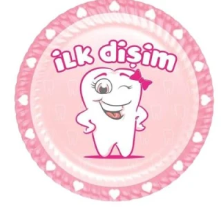 İlk Dişim Kız Tabak 23 cm ( 10 Ad )
