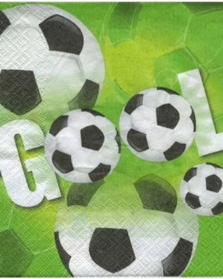 Futbol Parti Kağıt Peçete 33x33 cm ( 20 Ad )