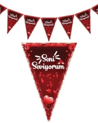 Seni Seviyorum Bayrak Set