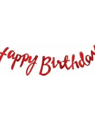 Happy Birthday Banner Kırmızı