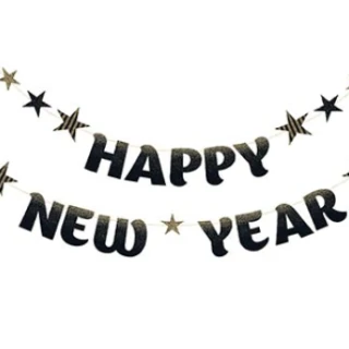 Happy New Year Double Banner ( Happy 1.55m ) ( New Year 1.90m )