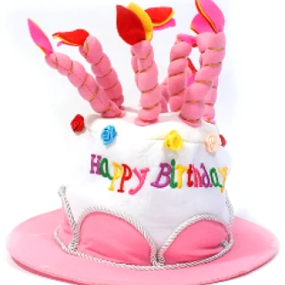 Happy Birthday Pembe Mumlu Şapka