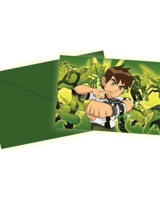 Ben 10 Davetiye ( 6 Ad )