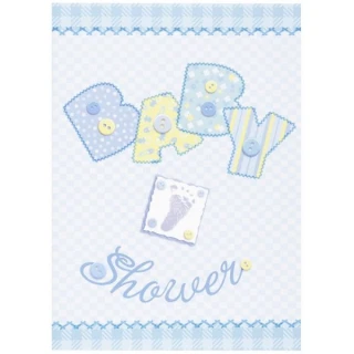 Baby Blu Stitching Davetiye ( 8 Ad )