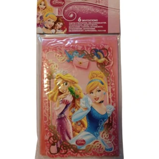 Princess & Animals Davetiye ( 6 Ad )
