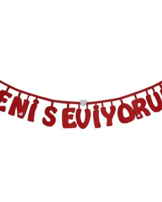 Seni Seviyorum Uzar Yazı Keçe