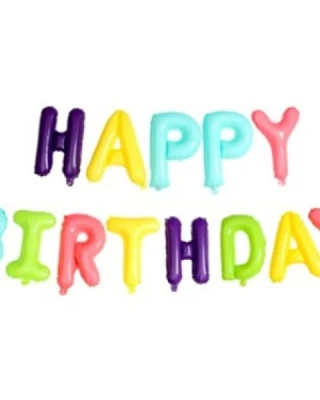 Happy Birthday Renkli Harf Folyo Balon