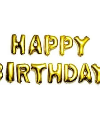 Happy Birthday Altın Harf Folyo Balon