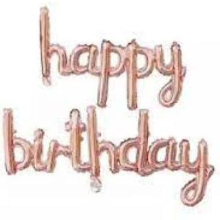 Happy Birthday Rose Gold Yazı Folyo Balon