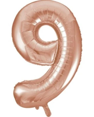 40 İnc Folyo Rakam 9 Rose Gold