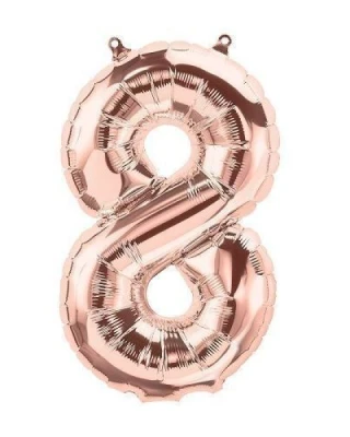 40 İnc Folyo Rakam 8 Rose Gold
