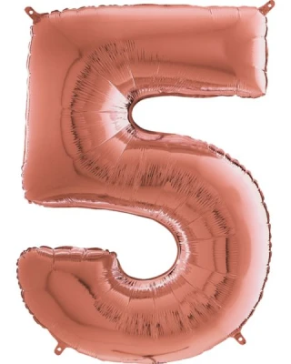 40 İnc Folyo Rakam 5 Rose Gold