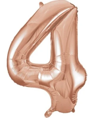 40 İnc Folyo Rakam 4 Rose Gold
