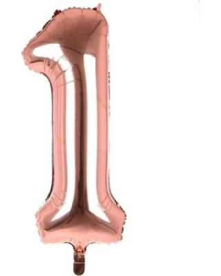 40 İnc Folyo Rakam 1 Rose Gold