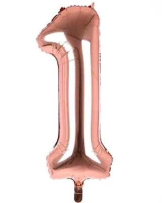 40 İnc Folyo Rakam 1 Rose Gold