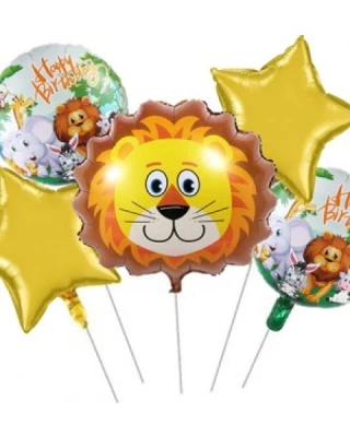 Safari Aslan 5 li Set Folyo Balon