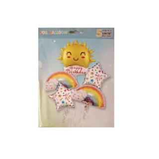 Gülen Yüz 5 li Set Folyo Balon