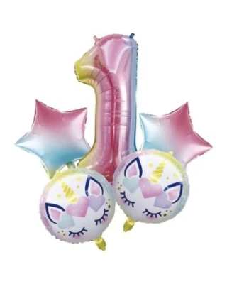 1 Yaş 5 li Set Folyo balon
