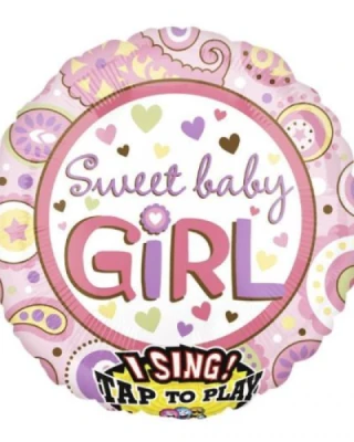 32 İnc Sweet Baby Girl Müzikli Folyo Balon