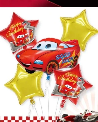 Cars Happy Birthday 5 li Set Folyo Balon